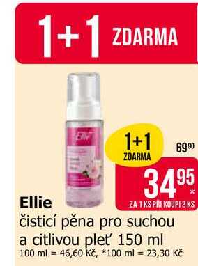 Ellie čistící pěna pro suchou a citlivou pleť 150 ml