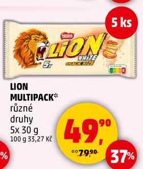 LIONE MULTIPACK různé druhy, 5x 30 g  