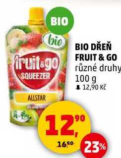 BIO DŘEŇ FRUIT & GO různé druhy, 100 g  