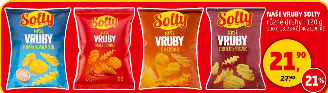 NAŠE VRUBY SOLTY různé druhy, 120 g