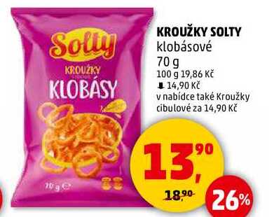 KROUŽKY SOLTY klobásové, 70 g 