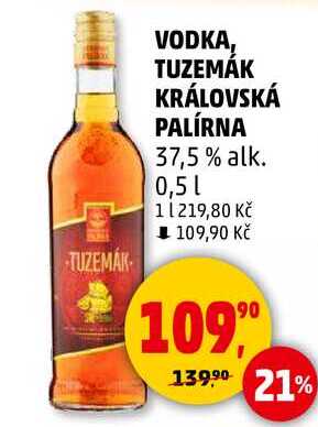 TUZEMÁK KRÁLOVSKÁ PALÍRNA 37,5% alk., 0,5 l
