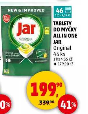 TABLETY DO MYČKY ALL IN ONE JAR Original, 46 ks  