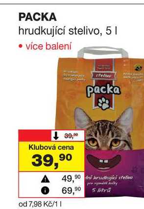 PACKA hrudkující stelivo, 5l