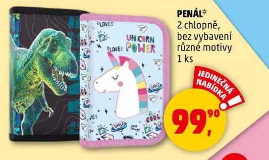 PENÁL, 2 chlopně, bez vybavení různé motivy, 1 ks  