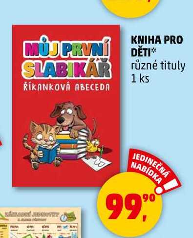 KNIHA PRO DĚTI různé tituly, 1 ks