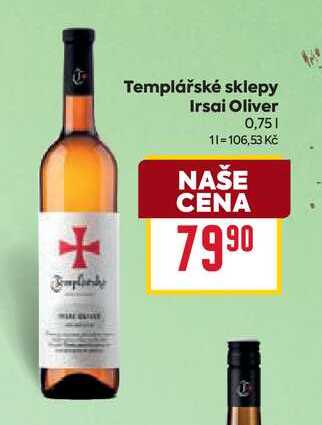 Templářské sklepy Irsai Oliver 0,75l