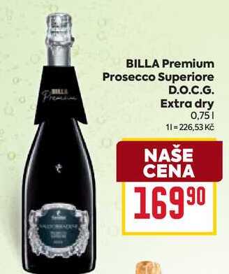 BILLA Premium Prosecco Superiore D.O.C.G. Extra dry 0,75l