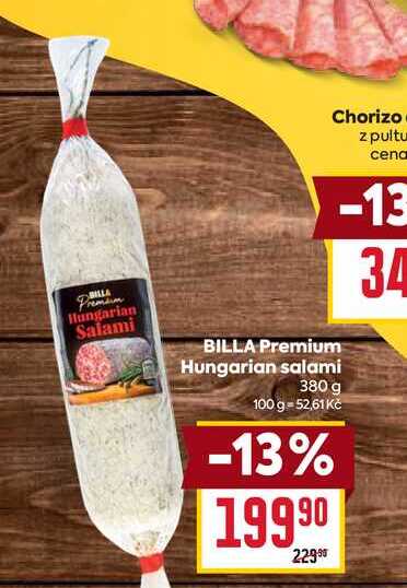BILLA Premium Hungarian salami 380 g 
