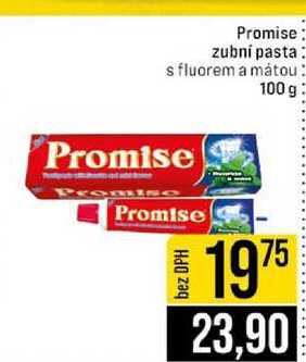 Promise zubní pasta s fluorem a máȧtou 100 g 