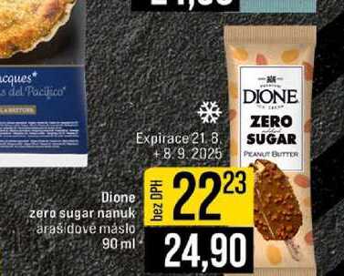 Dione zero sugar nanuk arašídové máslo 90 ml 