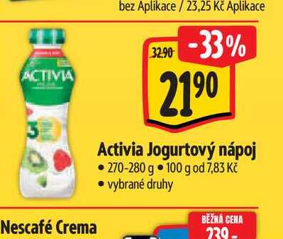  Activia Jogurtový nápoj  270-280 g