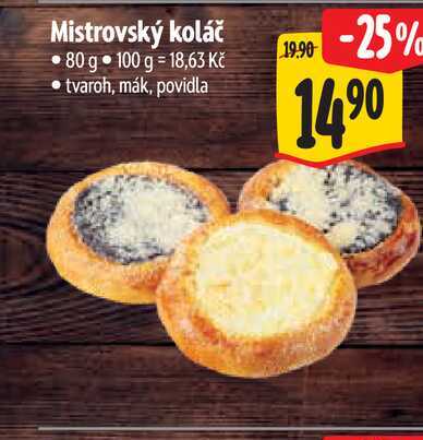 Mistrovský koláč 80 g 