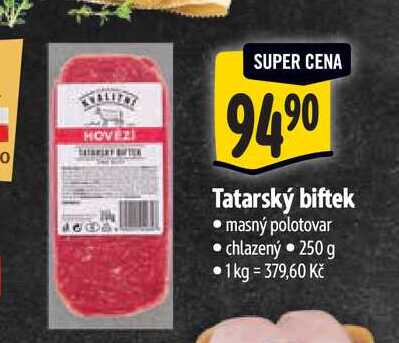   Tatarský biftek  250 g