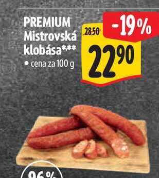 PREMIUM  Mistrovská klobása 100 g