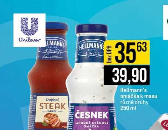 Hellmann's omáčka k masu různé druhy 250 ml