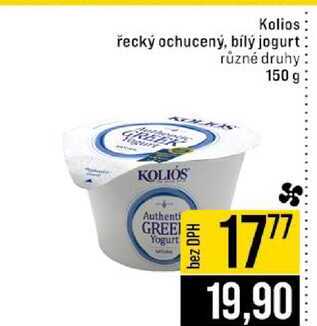 Kolios řecký ochucený, bílý jogurt různé druhy 150 g 