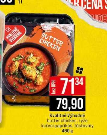 Kvalitně Výhodně butter chicken rýže kuřecí paprikáš těstoviny 460 g 