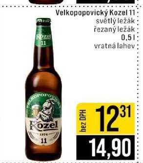 Velkopopovický Kozel 11 světlý ležák řezaný ležák 0,5l