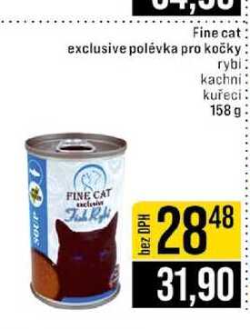 Fine cat exclusive polévka pro kočky rybi kachni kuřecí 158 g