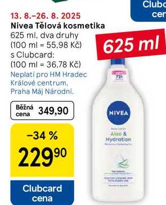 Nivea Tělová kosmetika, 625 ml  