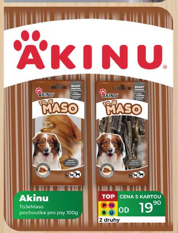 Akinu ToJeMaso pochoutka pro psy 100g 