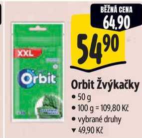 Orbit žvýkačky, 50 g