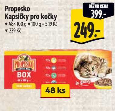 Propesko Kapsičky pro kočky, 48x 100 g 