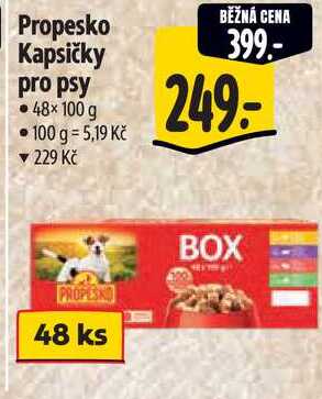 Propesko Kapsičky pro psy, 48x 100 g 