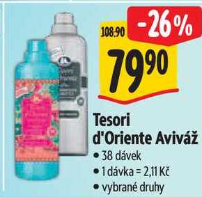 Tesori d'Oriente Aviváž, 38 dávek