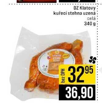 DZ Klatovy kuřecí stehna uzená celá 340 g 