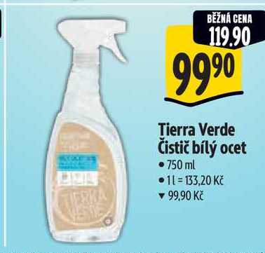 Tierra Verde Čistič bílý ocet, 750 ml 
