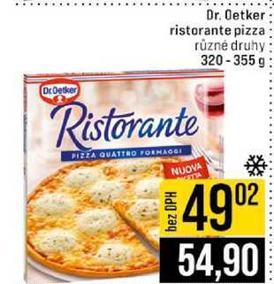 Dr. Oetker ristorante pizza různé druhy 320-355 g 