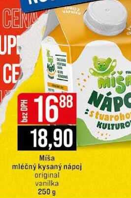 Miša mléčný kysaný nápoj original vanilka 250 g 
