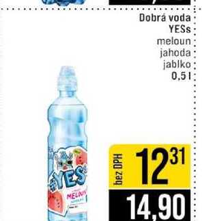 Dobrá voda YESS meloun jahoda jablko 0,5