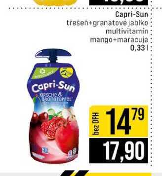 Capri-Sun třešeň+granátové jablko multivitamin mango+maracuja 0,33l
