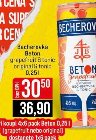 Becherovka Beton grapefruit & tonic original & tonic 0,25l