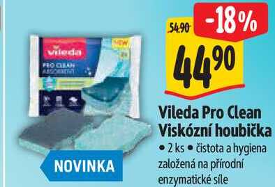 Vileda Pro Clean Viskózní houbička, 2 ks 