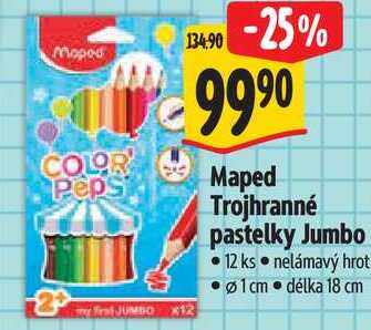 Maped Trojhranné pastelky Jumbo