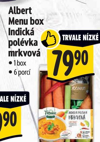 Albert Menu box Indická polévka mrkvová 1 box