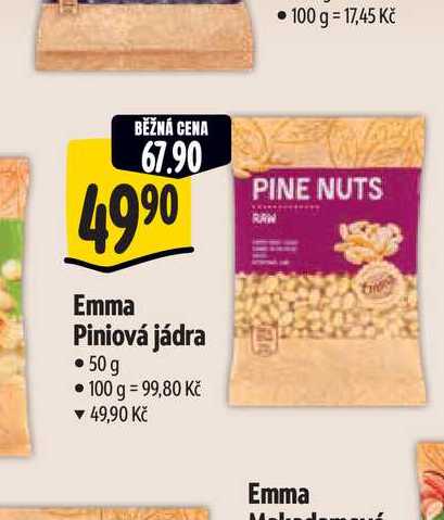 Emma Piniová jádra   50g  
