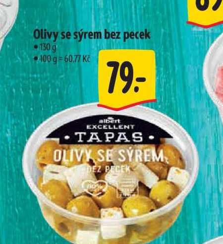 Olivy se sýrem bez pecek 130 g 