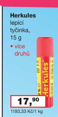 Herkules lepicí tyčinka, 15 g