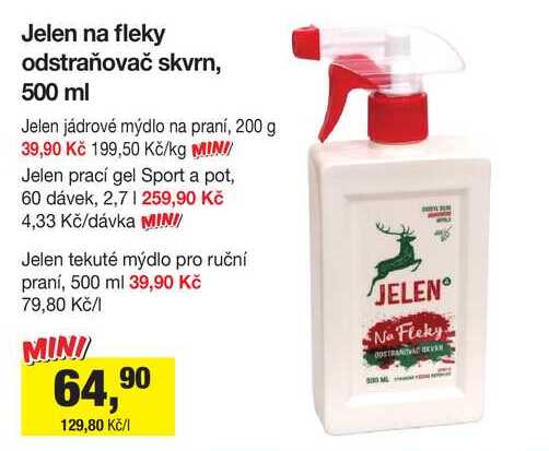 Jelen tekuté mýdlo pro ruční praní, 500 ml 