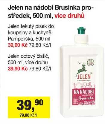 Jelen na nádobí Brusinka prostředek, 500 ml, více druhů 