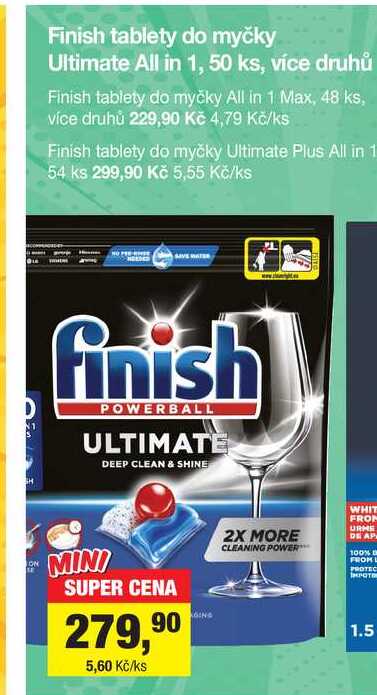 Finish tablety do myčky Ultimate Plus All in 1 54 ks 