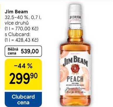 Jim Beam 32.5-40 %, 0.7 l