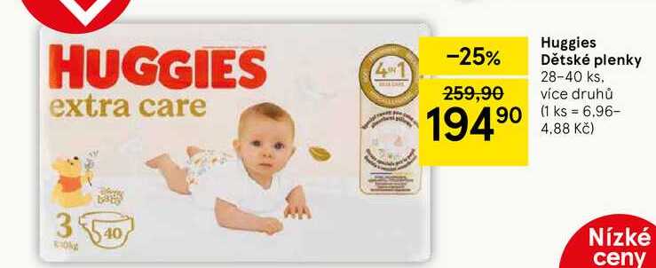 Huggies Dětské plenky, 28-40 ks 