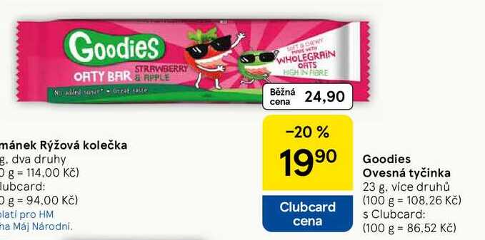 Goodies Ovesná tyčinka, 23 g, více druhů 
