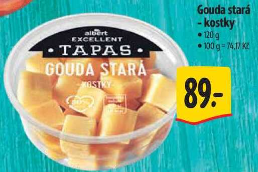 Gouda stará -kostky, 120 g 